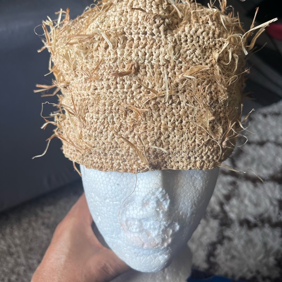 Crude Natural Raffia traditional handmade 2 sided Men African Toghu cap . - Picture 9 of 12